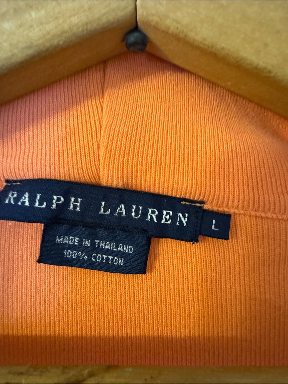 Ralph Lauren Orange Cotton Hoodie Sweatshirt - Picture 2 of 3